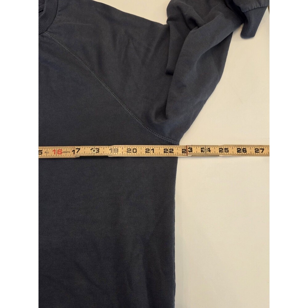 Marine Layer Crewneck Sweatshirt Large Blue Raglan Long Sleeve Cotton Modal - Picture 6 of 7